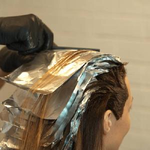 Hair coloring shatush technique